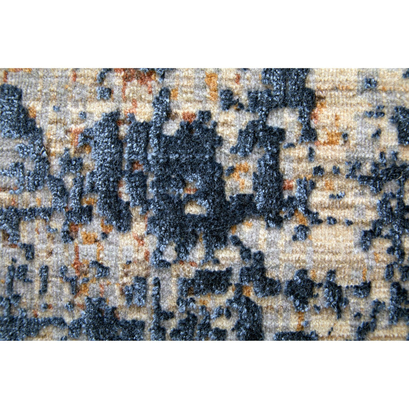 Feizy Pryor 39NGF Modern Watercolor in Blue/Tan/Brown