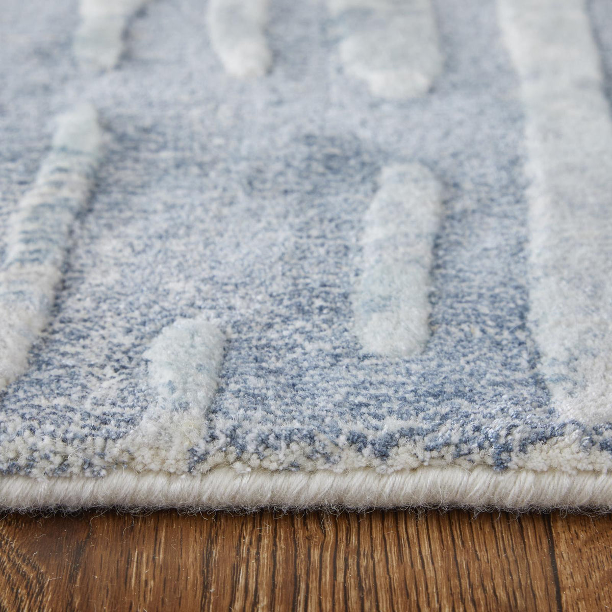 Feizy Braden 8A49F Modern Abstract Rug in Blue/Ivory