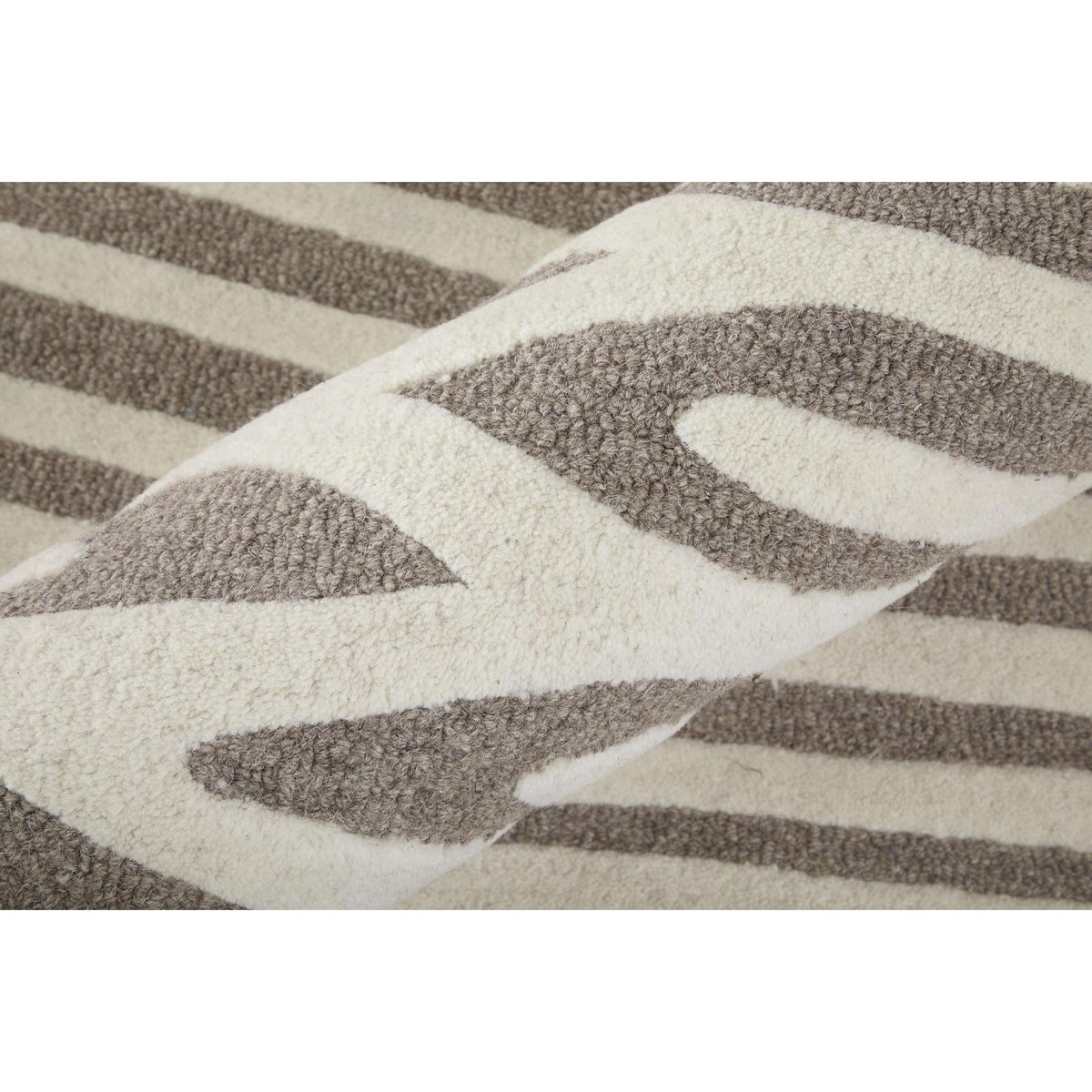 Feizy Kimball 8A31F Transitional Abstract Rug in Taupe/Ivory