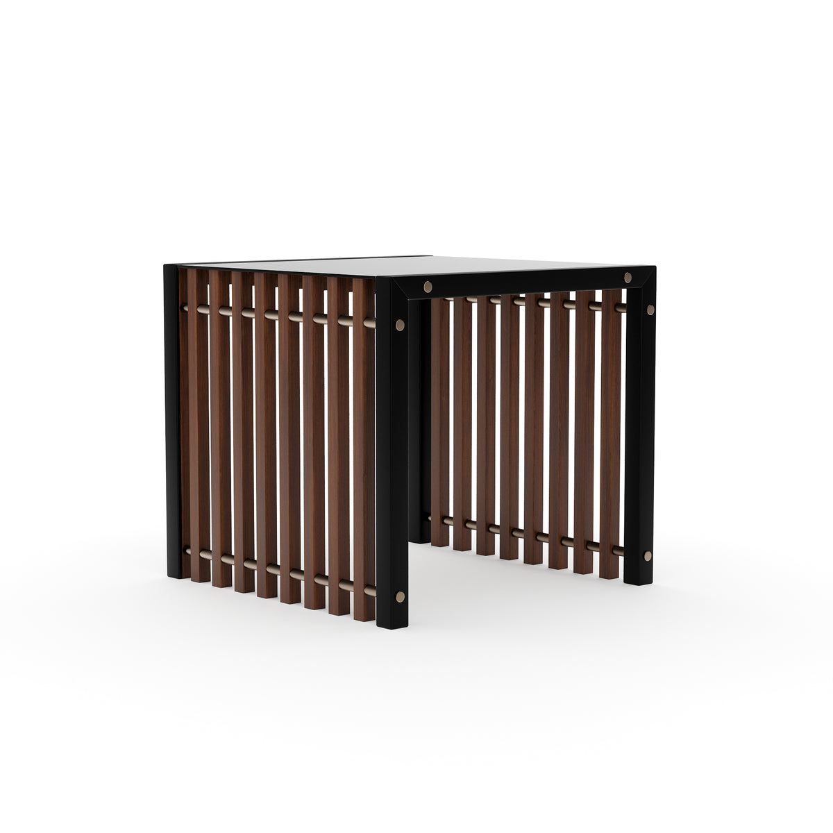 Caracole Pinstripe Dark End Table
