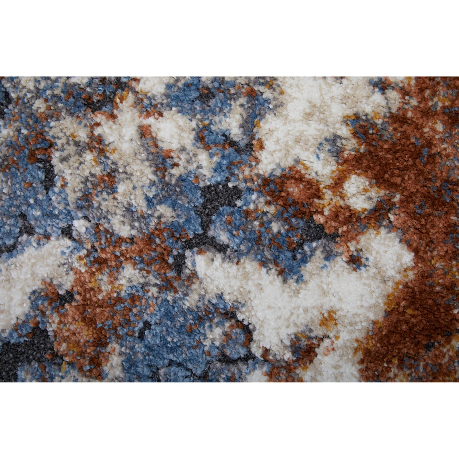 Feizy Gilmore 39MMF Modern Abstract in Ivory/Blue/Orange