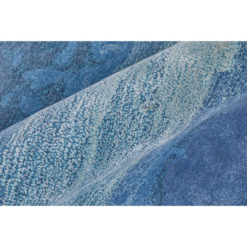 Feizy Anya 8921F Transitional Abstract Rug in Blue/Ivory