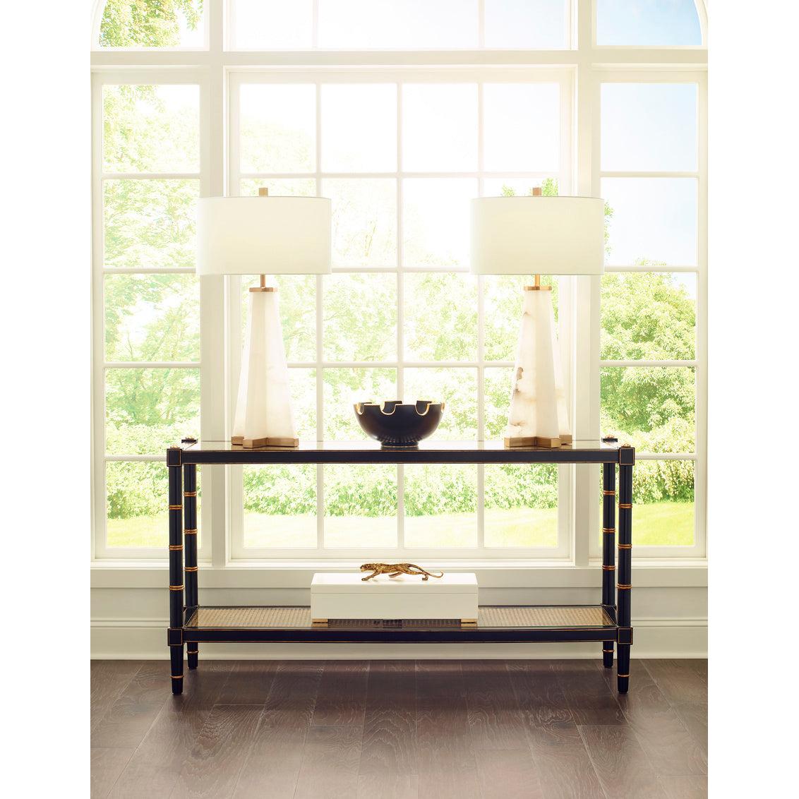 Chelsea House Alabaster Pyramid Table Lamp