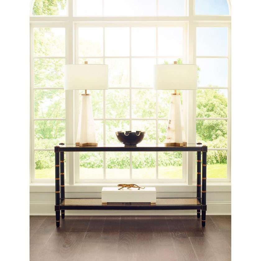 Chelsea House Alabaster Pyramid Table Lamp