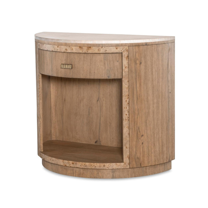 Century Furniture Monterey Demilune Nightstand & Stone