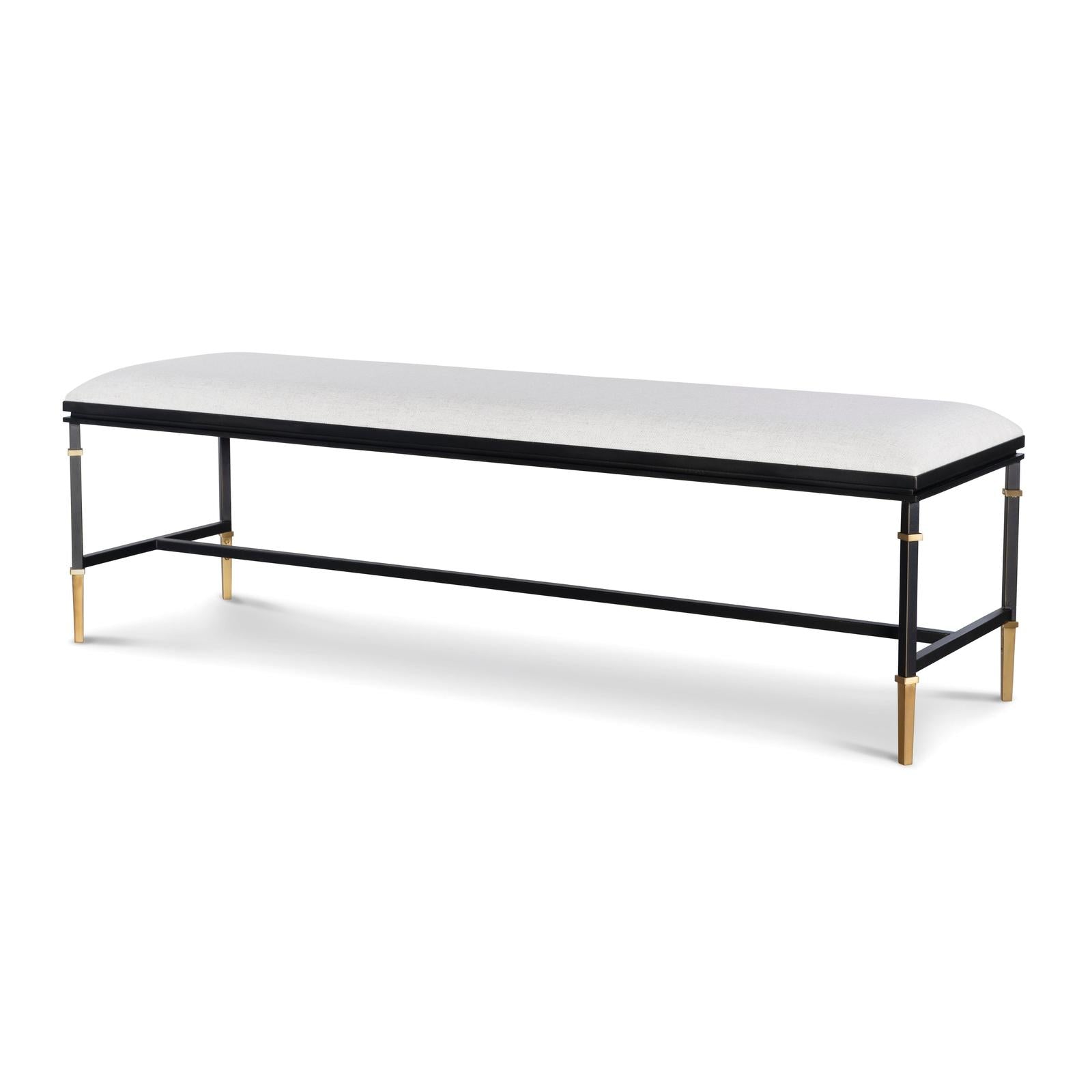 Century Furniture Monterey Upholstered/Metal Bench