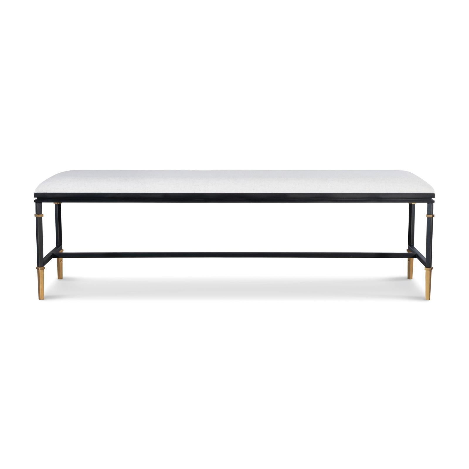 Century Furniture Monterey Upholstered/Metal Bench