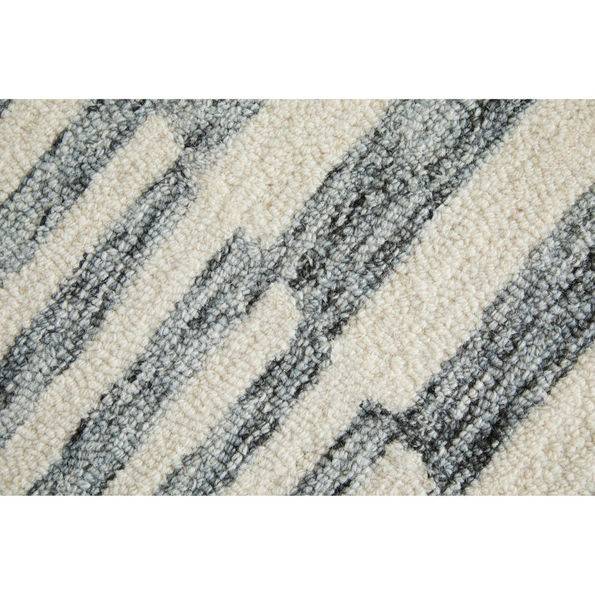 Feizy Wallace 8A42F Modern Geometric Rug in Gray/Ivory