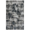 Feizy Micah 3339F Modern Abstract Rug in Black/White/Gray