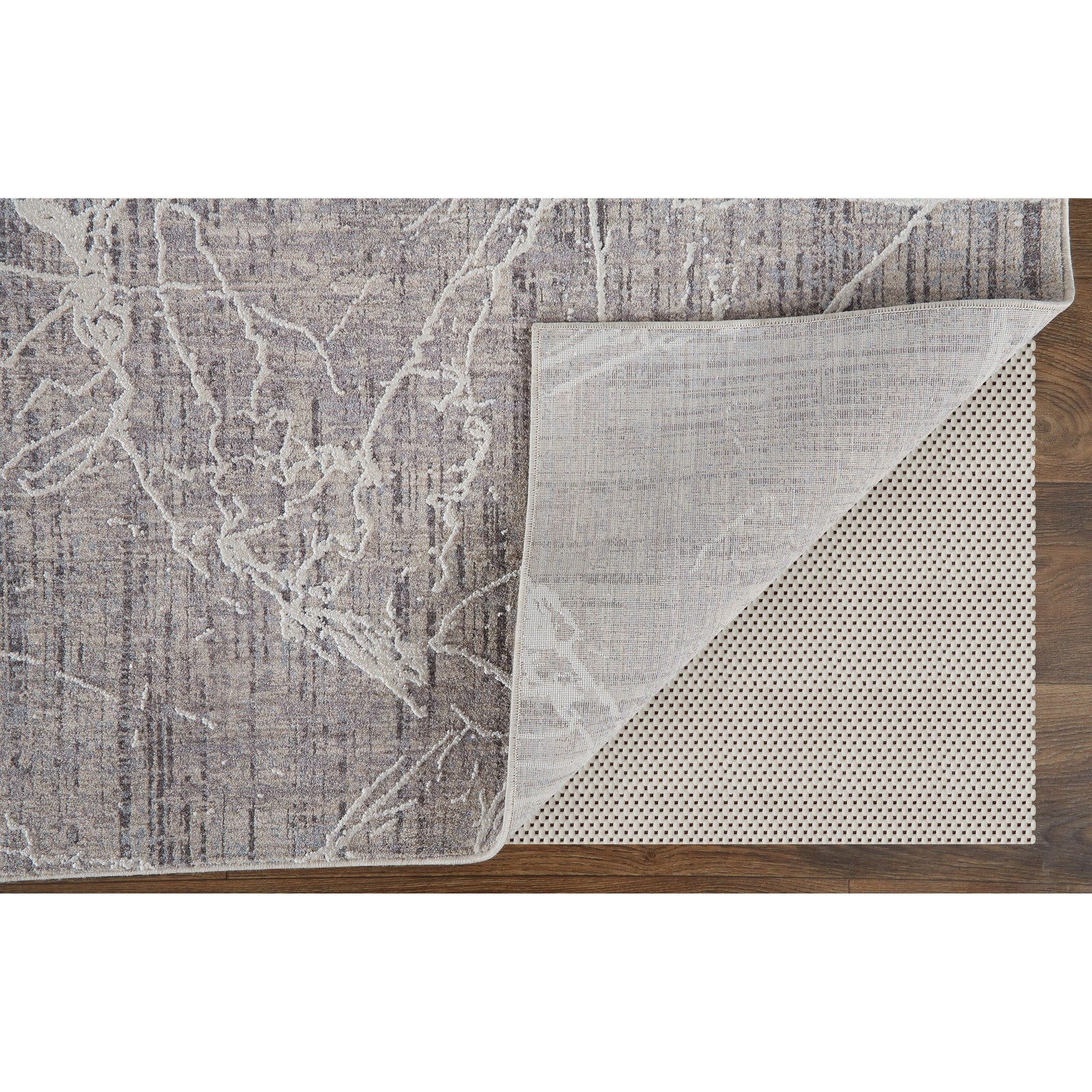 Feizy Lennon 39FZF Transitional Abstract in Taupe/Gray