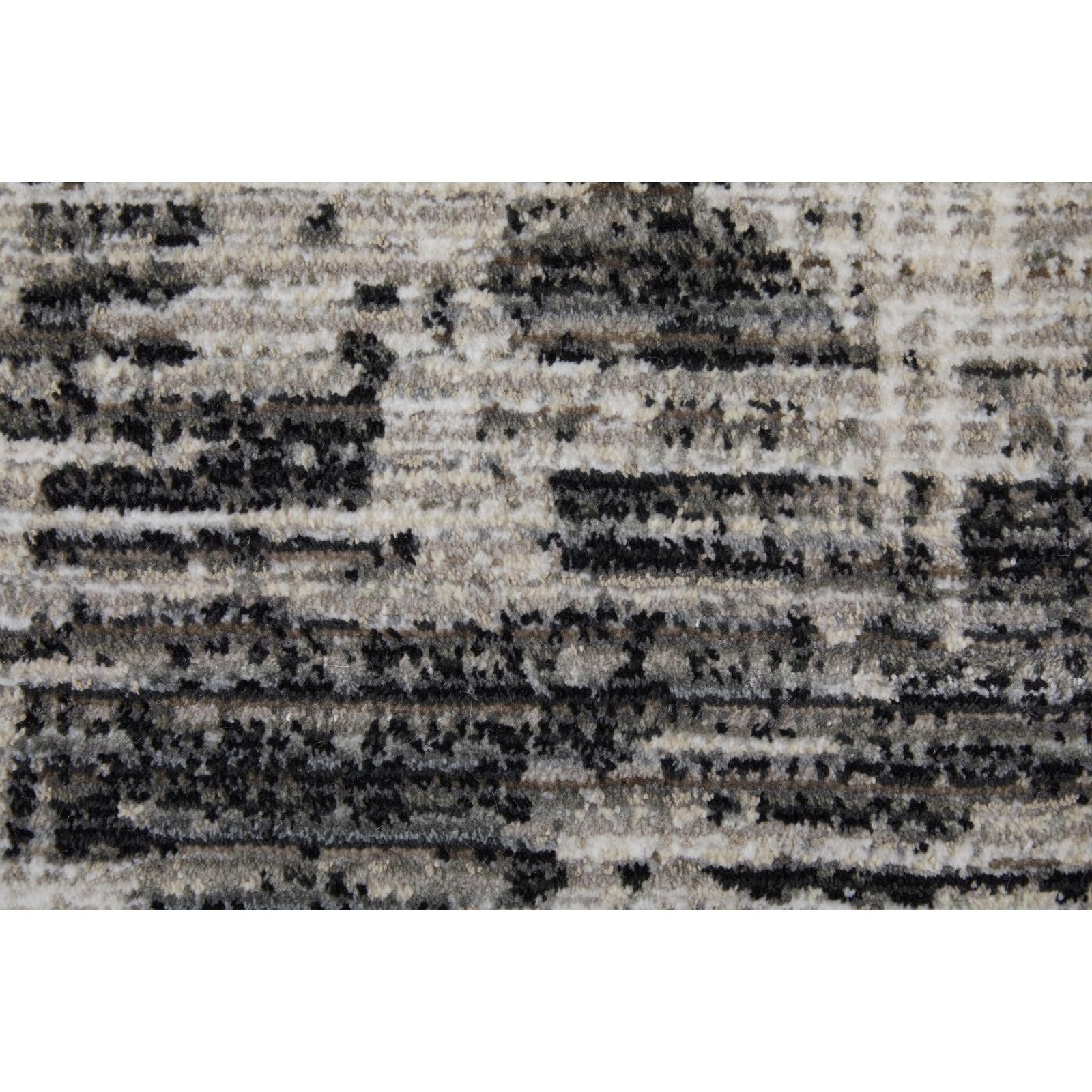 Feizy Sonora 39NYF Modern Abstract Rug in Gray/Ivory