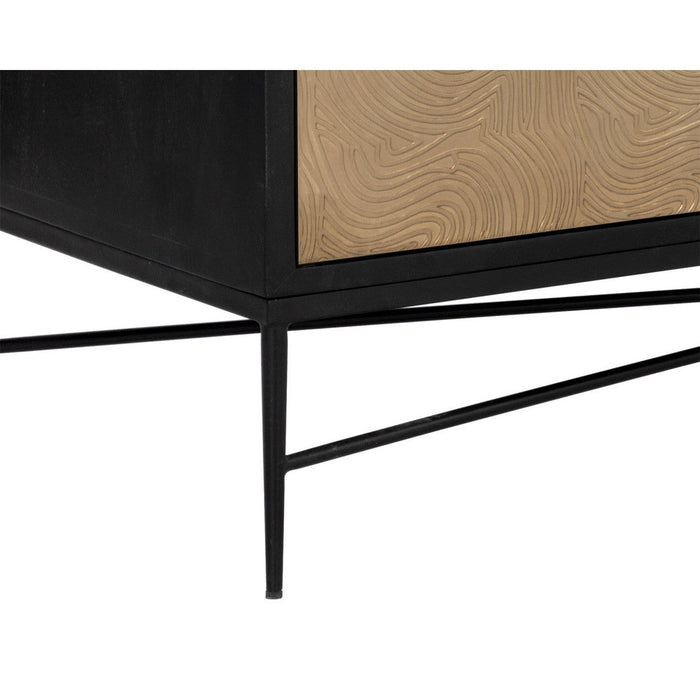 Sunpan Algarve Sideboard - Black / Champagne Gold