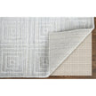 Feizy Redford 8670F Transitional Solid in White/Silver