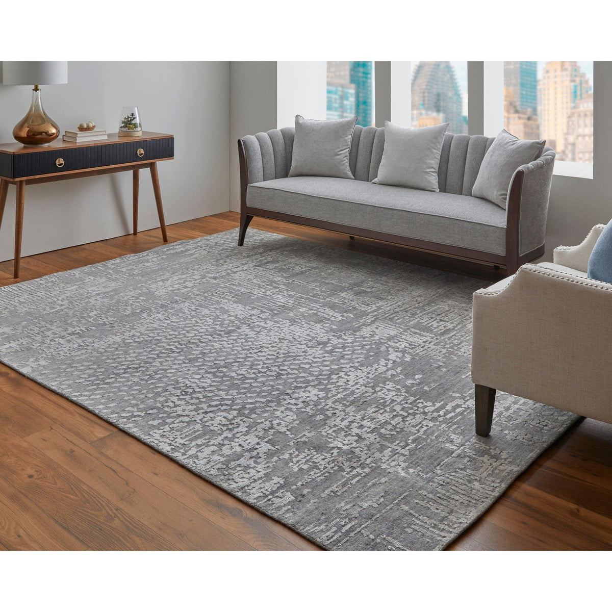 Feizy Eastfield 69A9F Modern Abstract in Gray