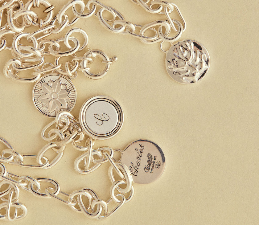 Christofle Chri-Chri Sterling Silver Medal With Snape Hook Peau De Lion