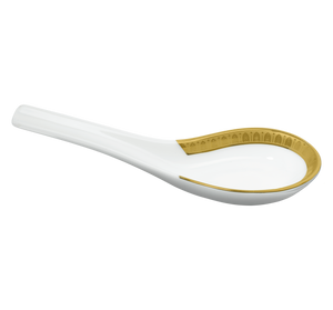 Christofle Malmaison Porcelain Soup Spoon