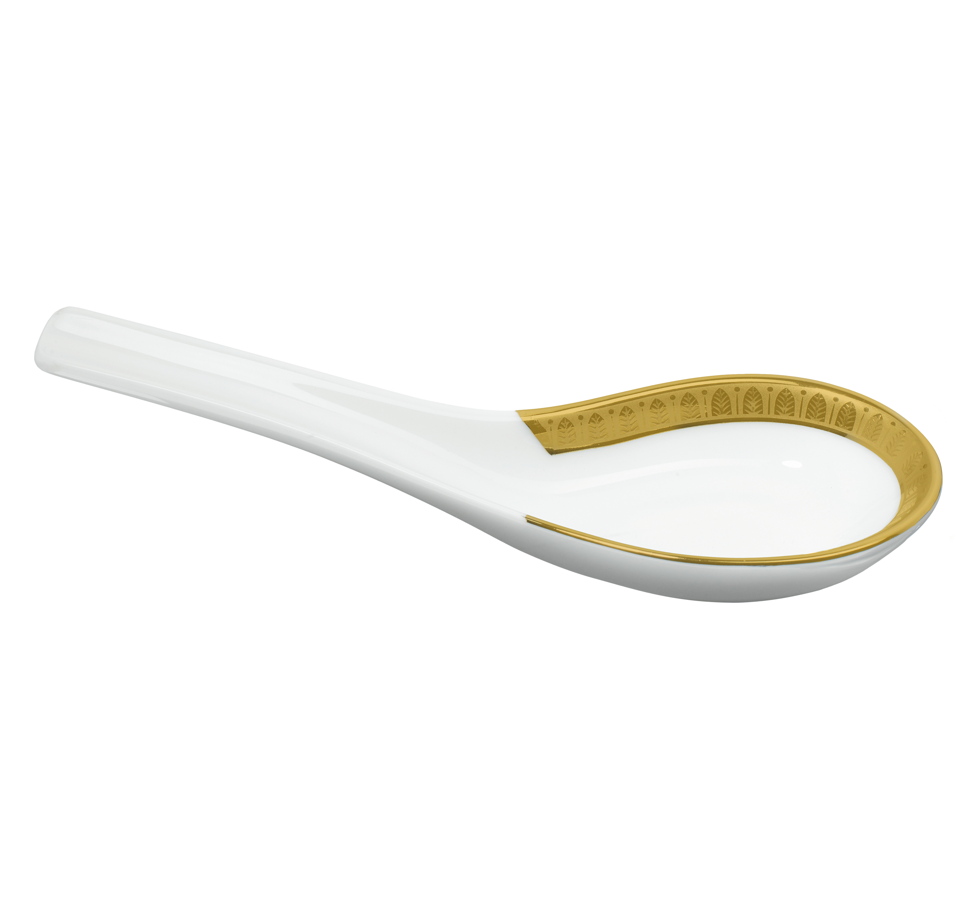 Christofle Malmaison Porcelain Soup Spoon
