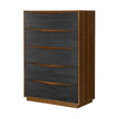 Michael Amini Kayner 5-Drawer Chest - Charcoal