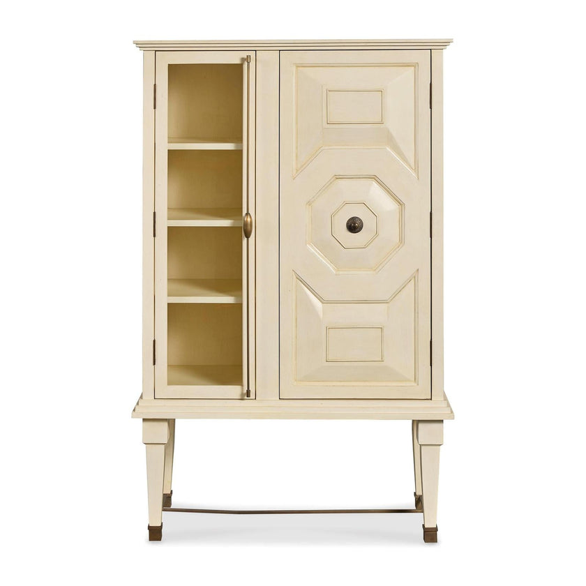 Maitland Smith Art Bar Cabinet White