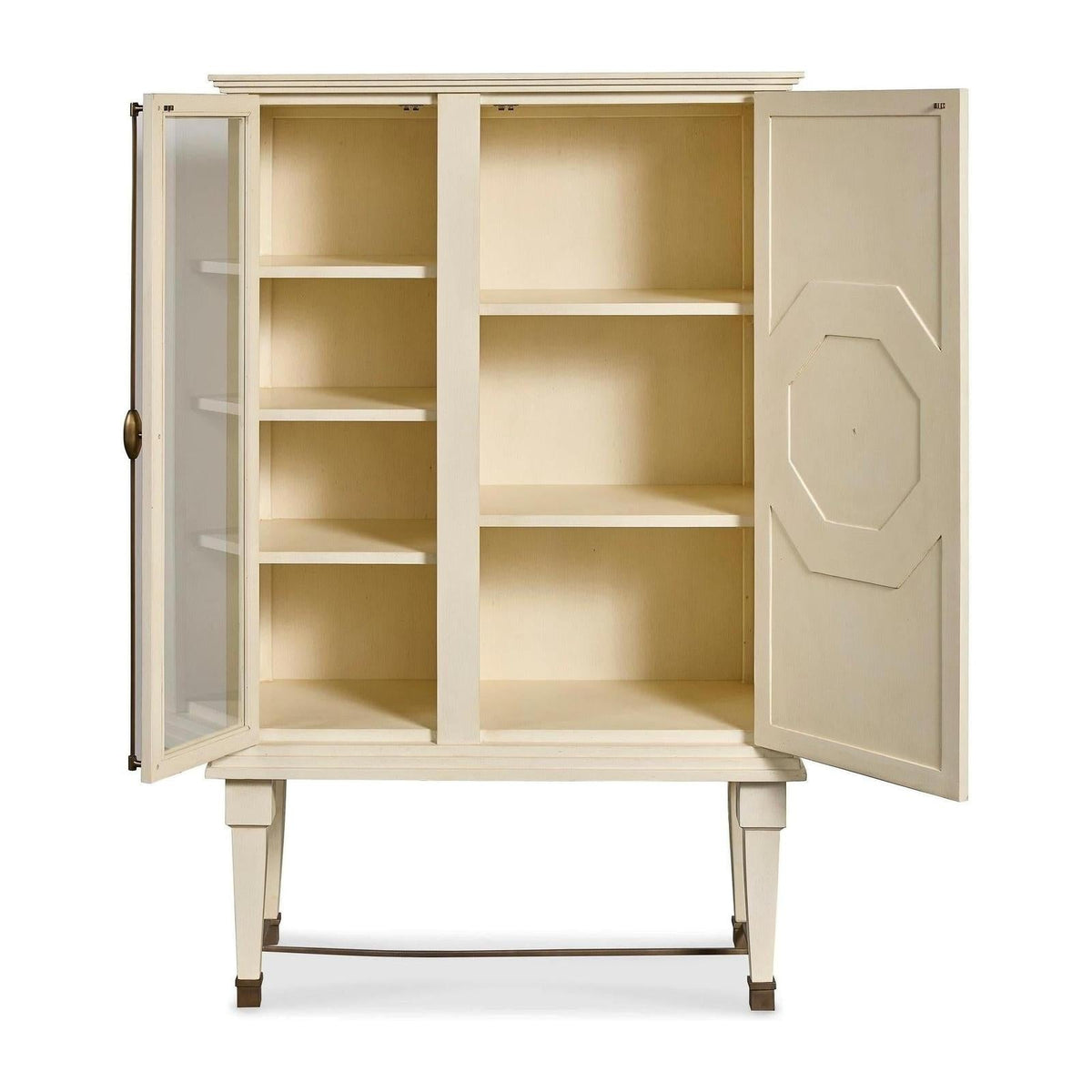 Maitland Smith Art Bar Cabinet White