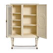 Maitland Smith Art Bar Cabinet White