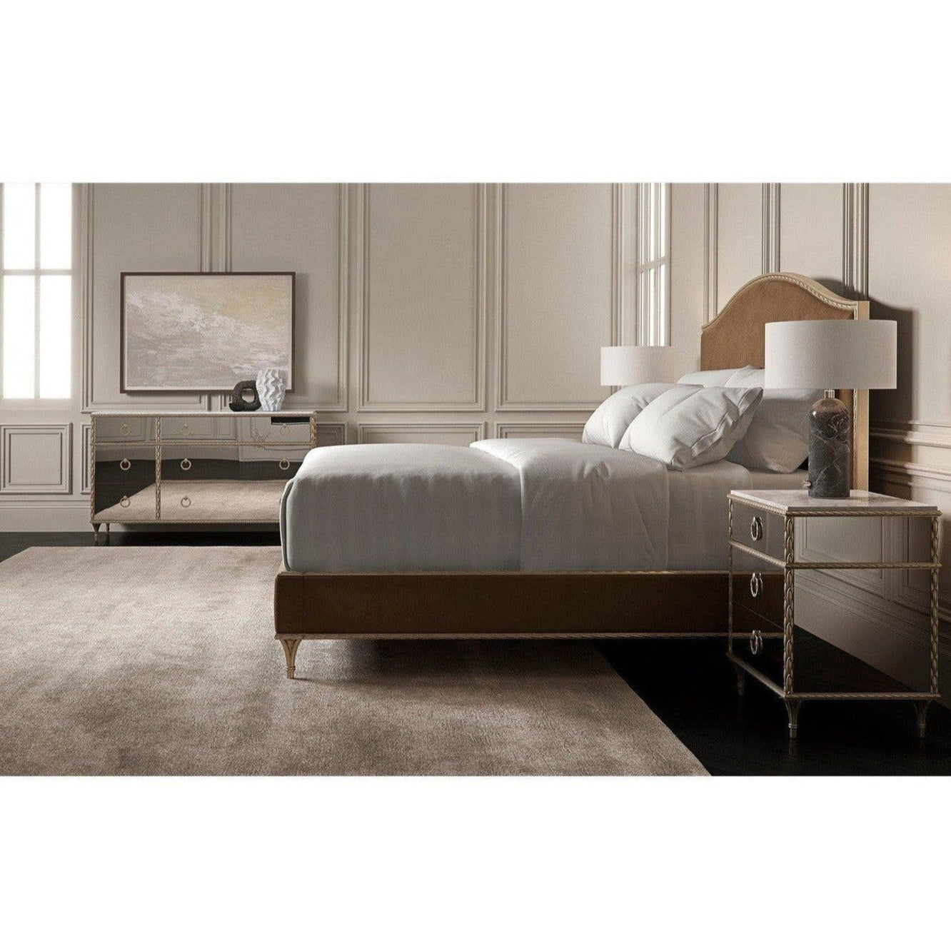 Caracole Compositions Fontainebleau Platform Bed - Stocking