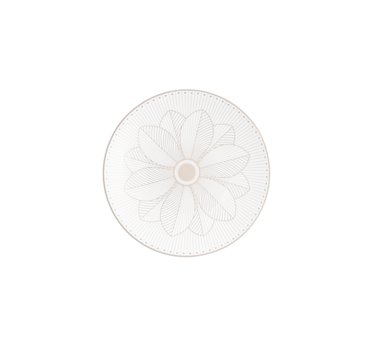 Christofle Malmaison Impériale Porcelain Bread Plate Platinium Finish