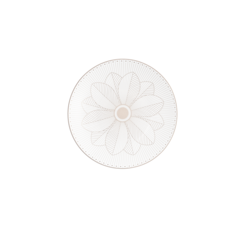 Christofle Malmaison Impériale Porcelain Bread Plate Platinium Finish