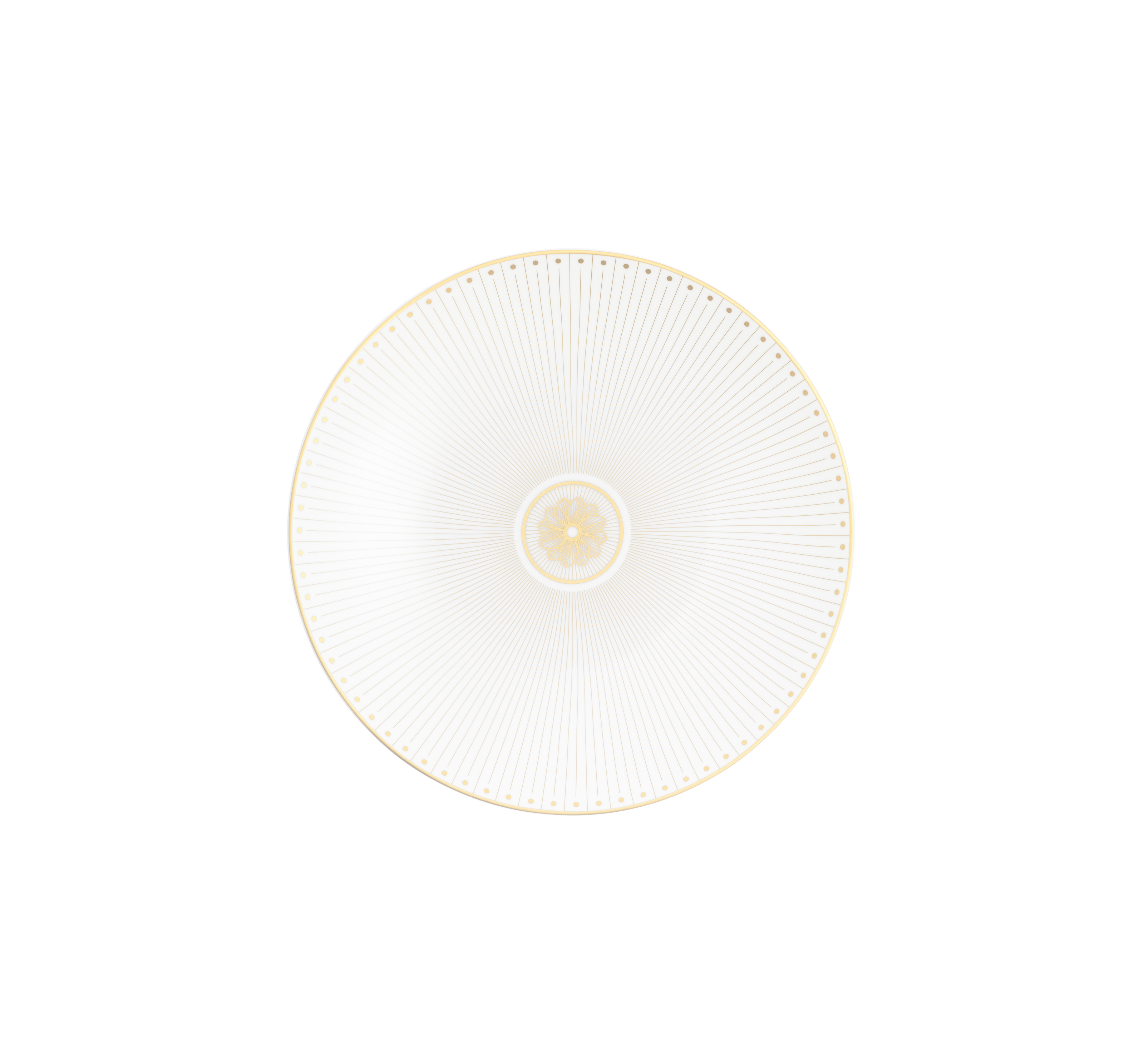 Christofle Malmaison Impériale Dessert Plate Porcelain Gold