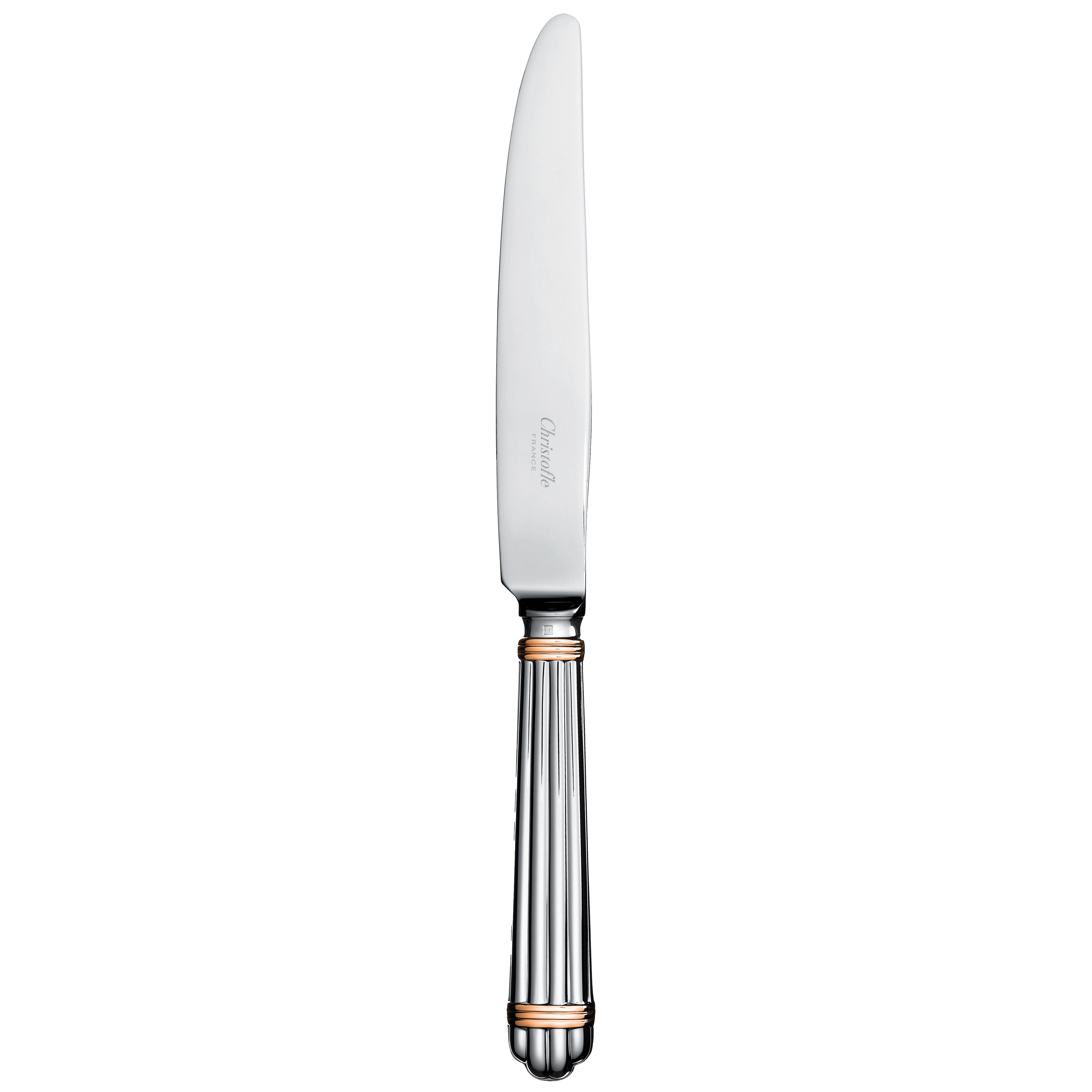 Christofle Aria Silver Plated Gold Accents Dinner Knife