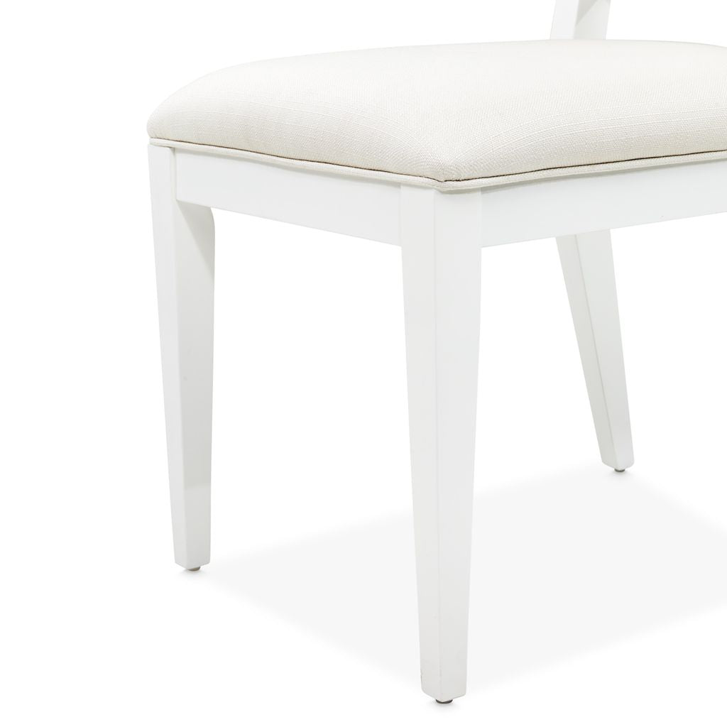 Michael Amini Palm Gate Side Chair - Cloud White - Set of 2