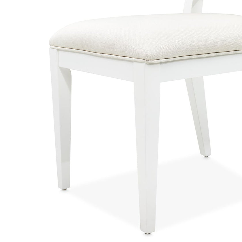 Michael Amini Palm Gate Side Chair - Cloud White - Set of 2