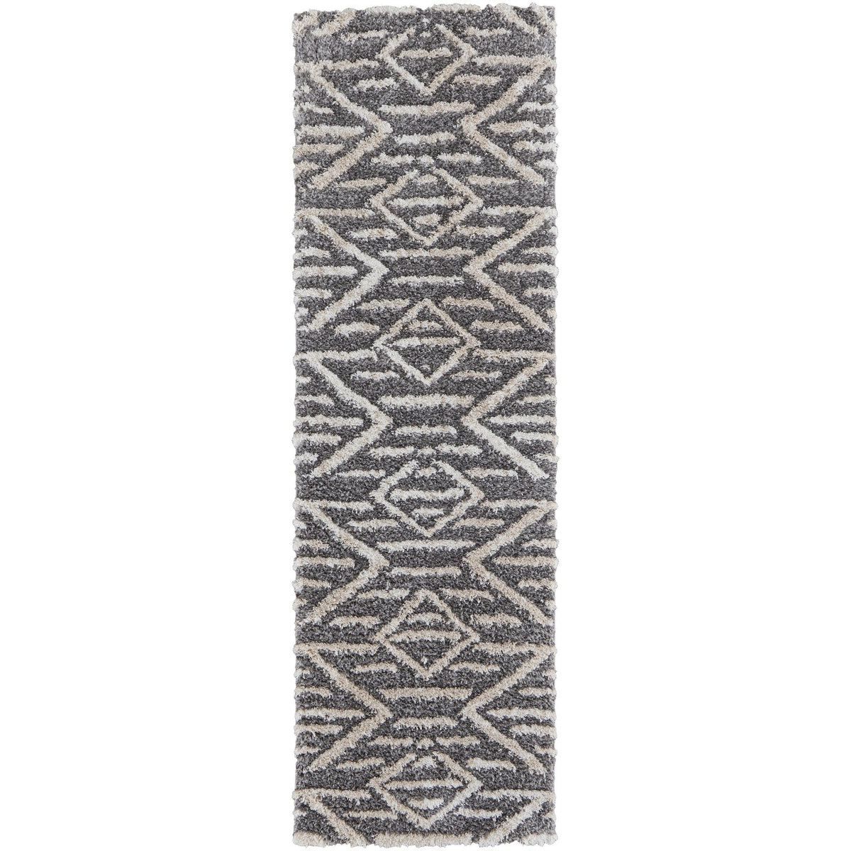 Feizy Mynka 39IBF Transitional Diamond in Gray/Ivory