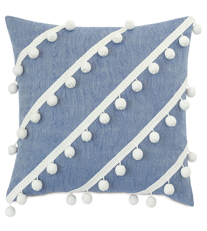 Eastern Accents Castaway Diagonal Trim Decorative Pillow