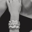 Christofle Babylone Sterling Silver Cuff Bracelet