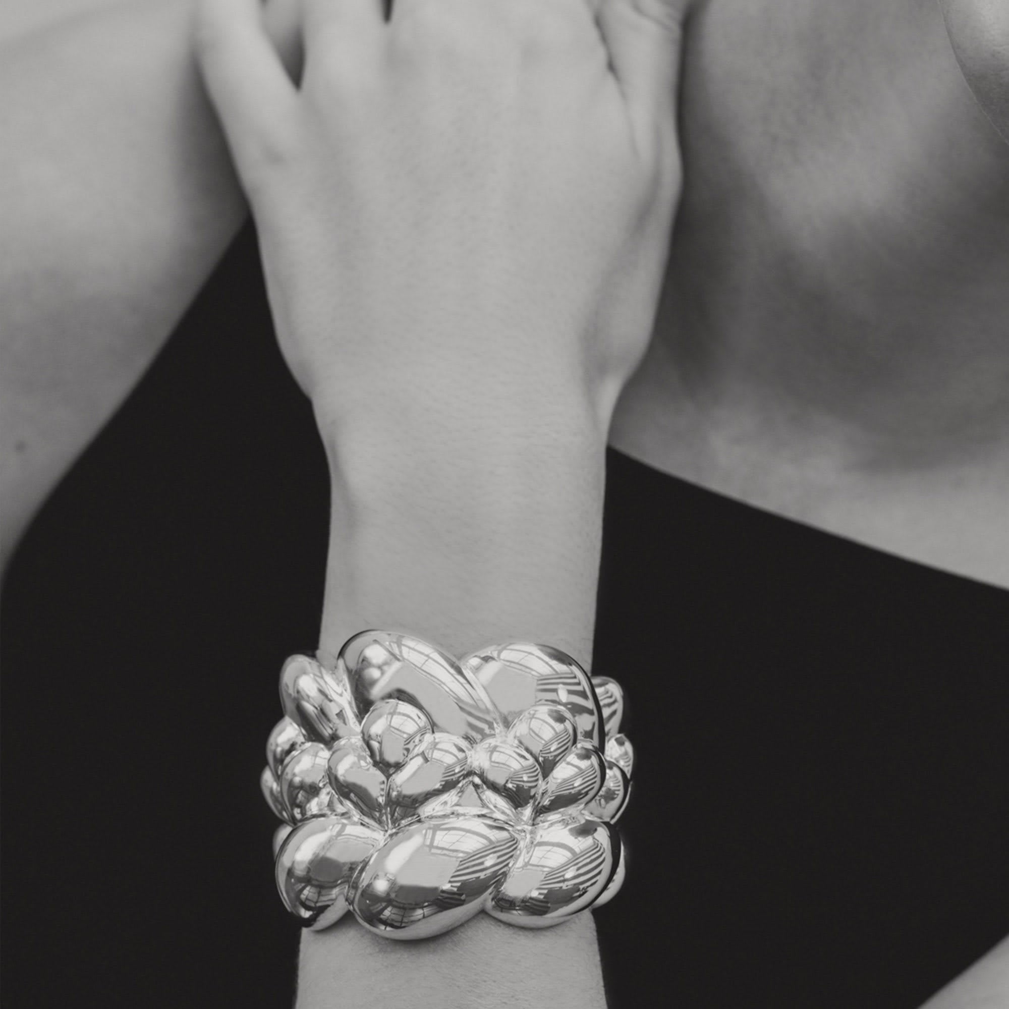 Christofle Babylone Sterling Silver Cuff Bracelet