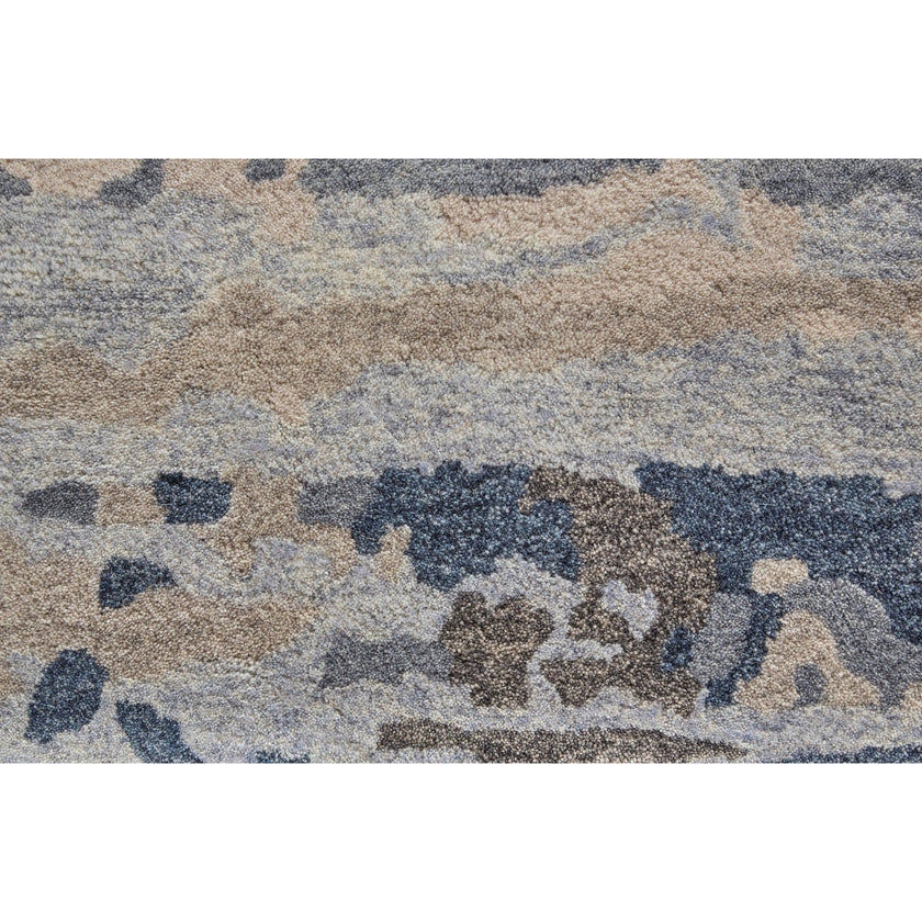 Feizy Everley 8647F Modern Abstract in Blue/Gray/Ivory