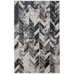 Feizy Micah 3048F Modern Chevron Rug in Black/Gray/Silver
