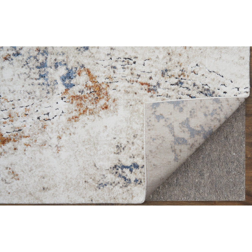 Feizy Gilmore 39MMF Modern Abstract in Ivory/Blue/Orange