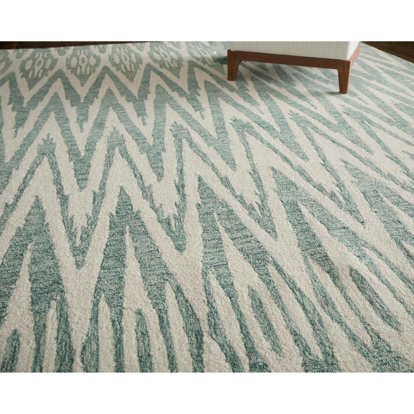 Feizy Wallace 8A40F Modern Chevron Rug in Blue/White