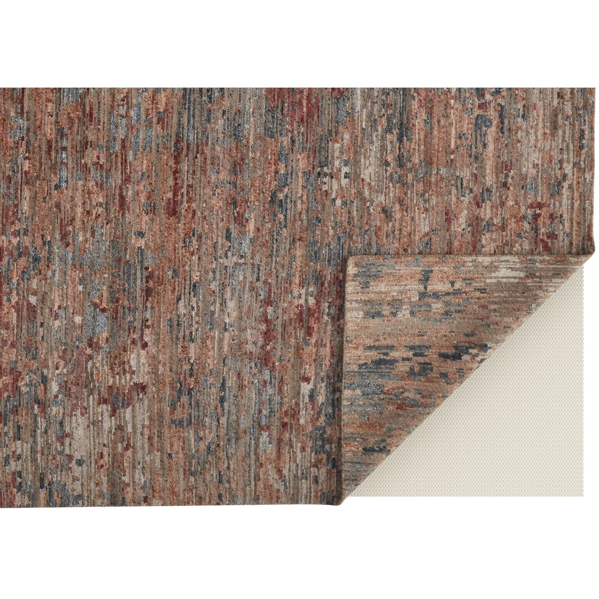 Feizy Conroe 6827F Modern Abstract in Red/Blue