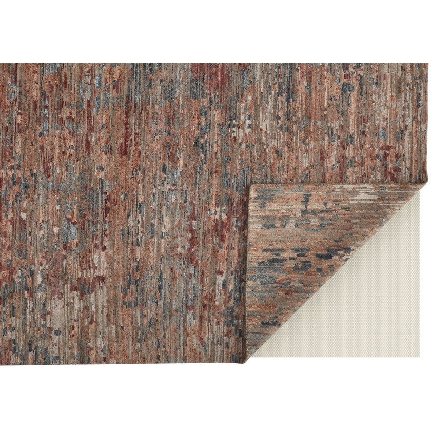 Feizy Conroe 6827F Modern Abstract in Red/Blue