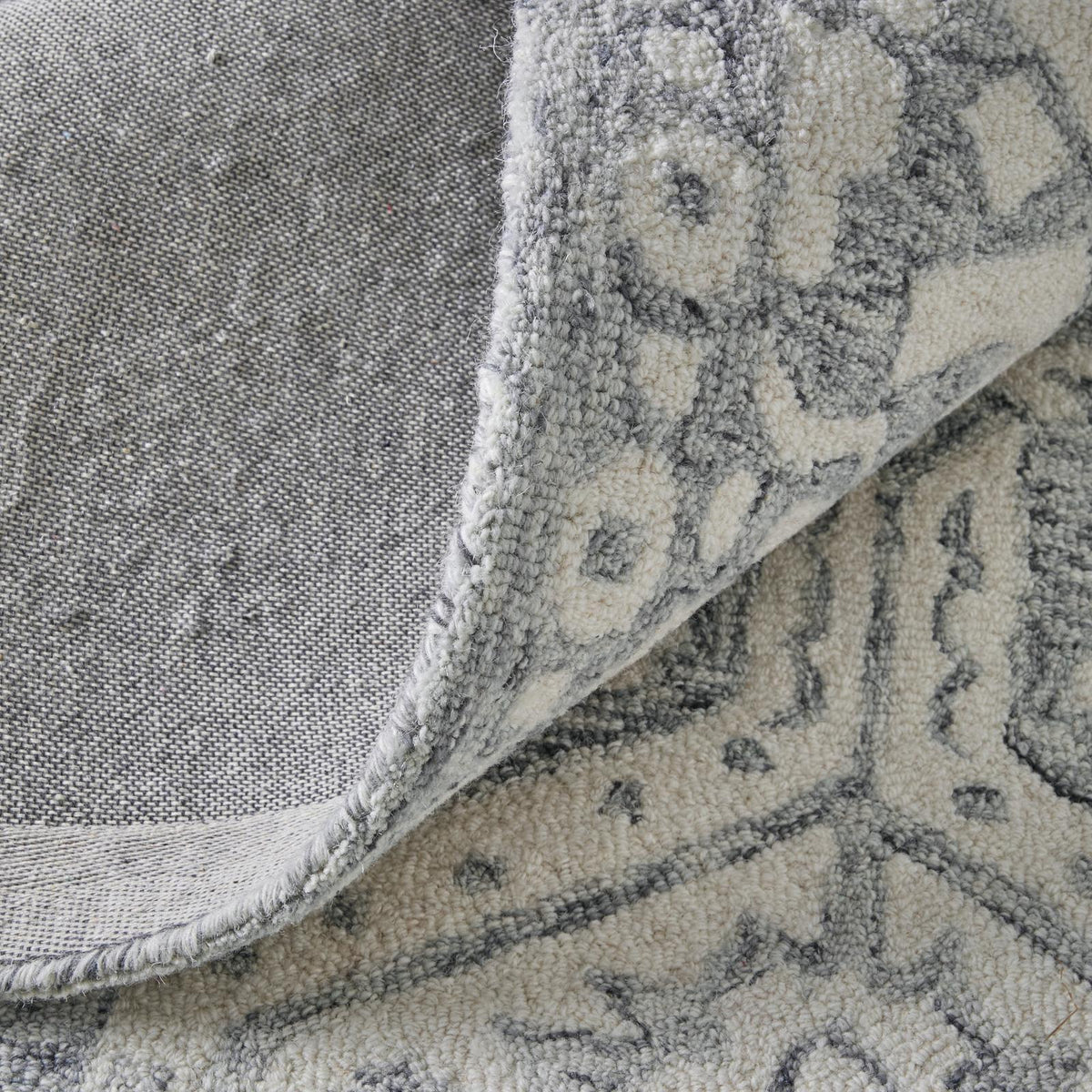 Feizy Belfort 8A27F Traditional Geometric Rug in Gray/White