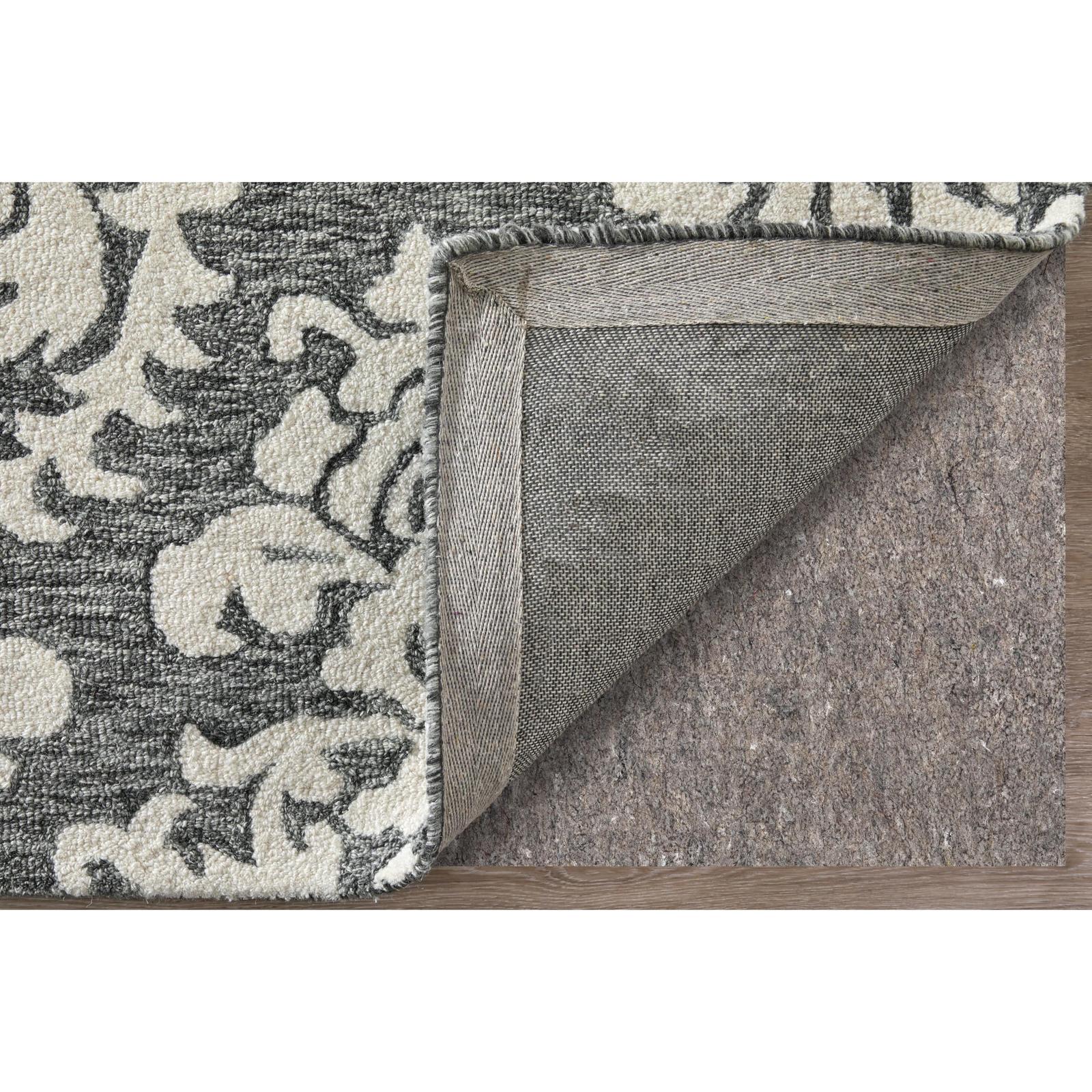 Feizy Belfort 8A26F Traditional Floral & Botanical Rug in Gray/Ivory/Black