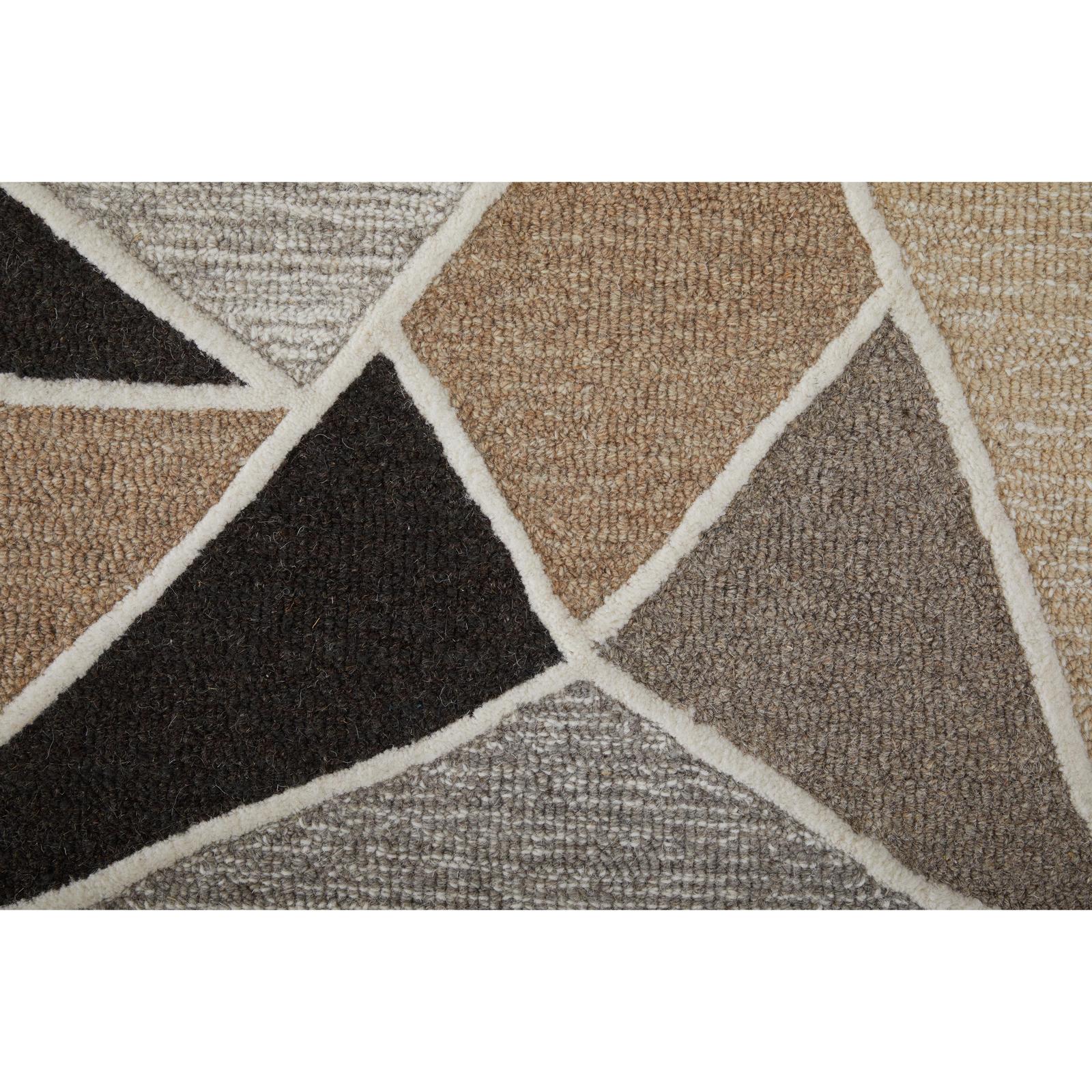 Feizy Kimball 8A33F Transitional Abstract Rug in Gray/Black/Brown