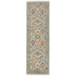 Feizy Karina 69G9F Transitional Floral & Botanical Rug in Ivory/Orange/Blue