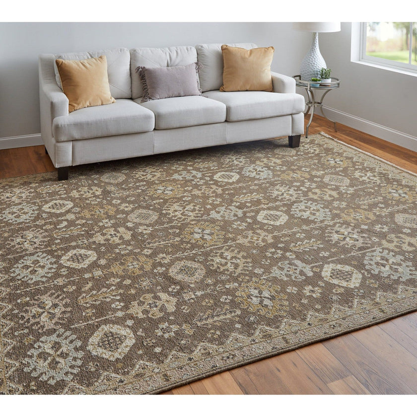 Feizy Corbitt 0610F Traditional Oriental in Brown/Ivory