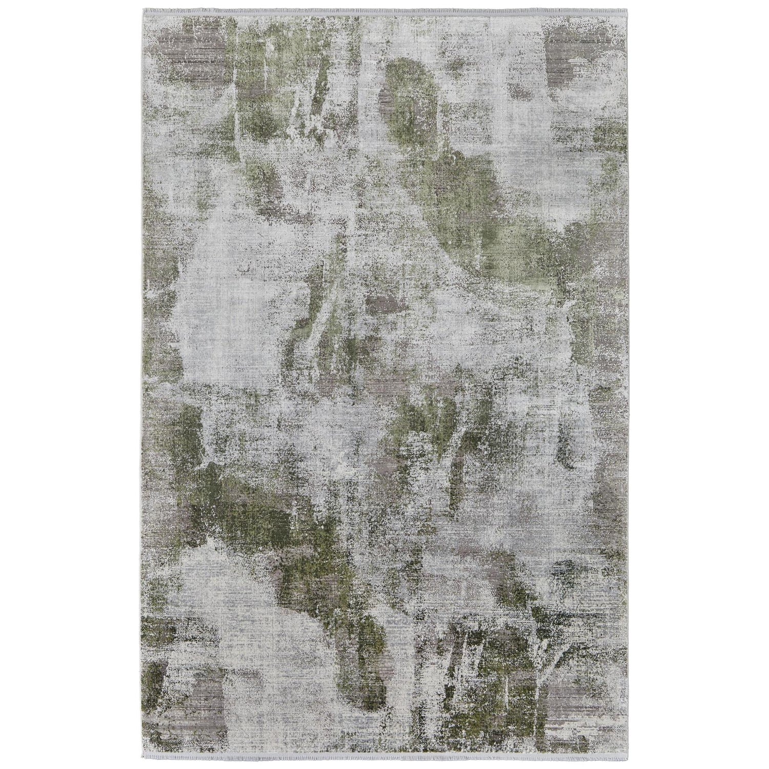 Feizy Cadiz 39N5F Modern Ikat Rug in Gray/Green/Silver