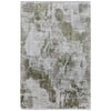 Feizy Cadiz 39N5F Modern Ikat Rug in Gray/Green/Silver