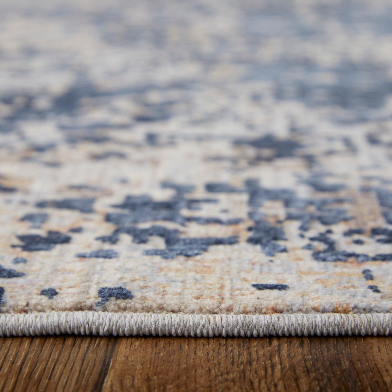 Feizy Pryor 39NGF Modern Watercolor in Blue/Tan/Brown